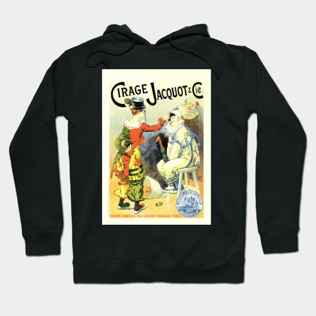 Pantomime Clown CIRAGE JACQUOT Lucien Lefevre Art Nouveau Hoodie by vintageposters